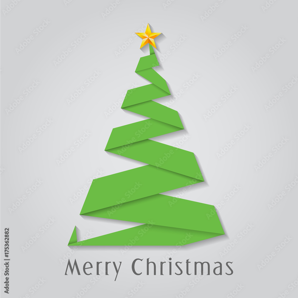 Fototapeta premium Christmas background with Christmas tree, vector illustration