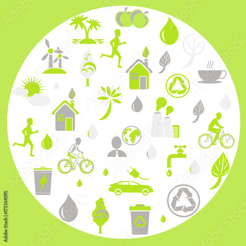 Green Ecology and Earth Protection Themed Signs