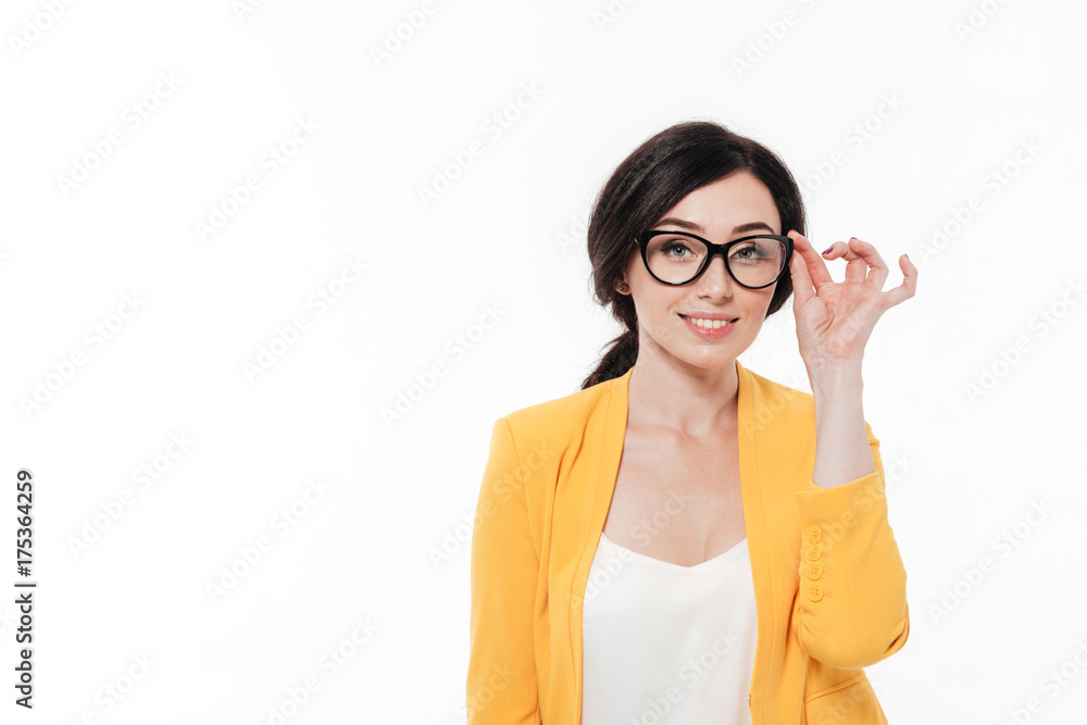 Portrait of a lovely young woman in eyeglasses Portrait of a lovely young woman in eyeglasses