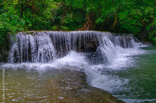Fototapeta Naklejka Na Ścianę i Meble -  Waterfall huay mae khamin in Kanchanaburi province,Thailand