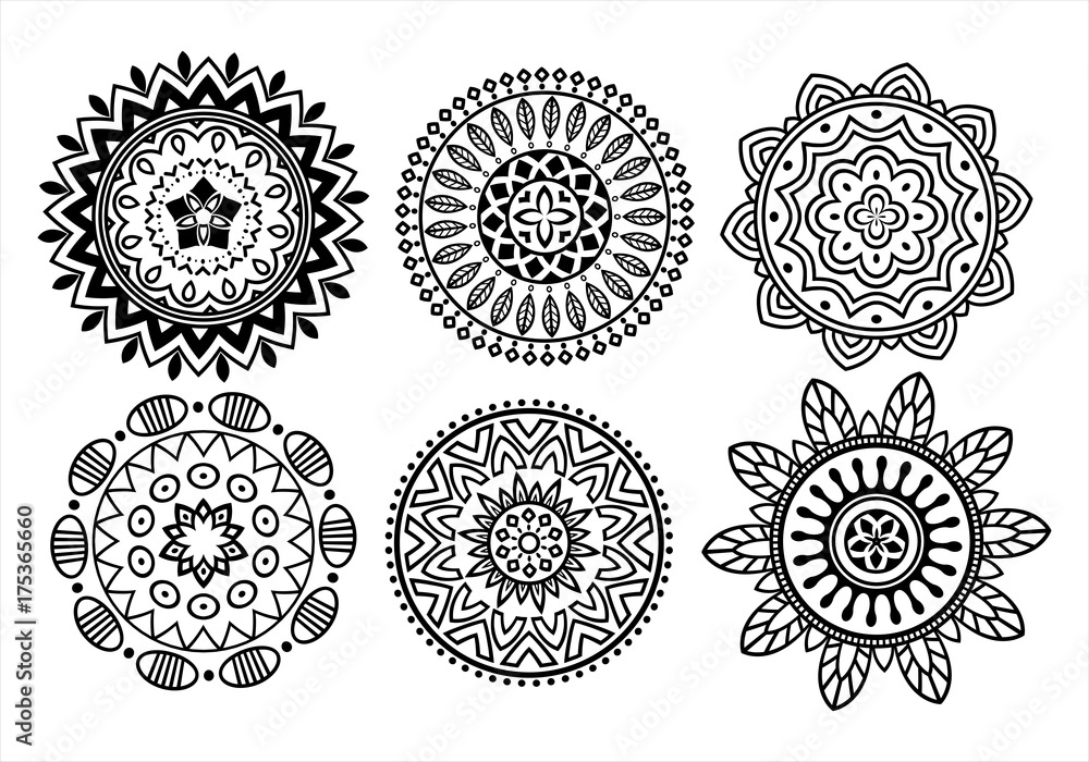 Mandala flowers. Draws to relax Mandala flowers. Draws to relax