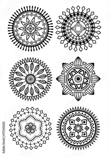 Meditation and relax. Mandala draws