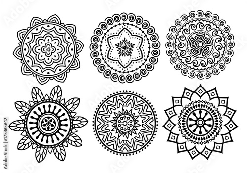 Mandala flowers for meditation