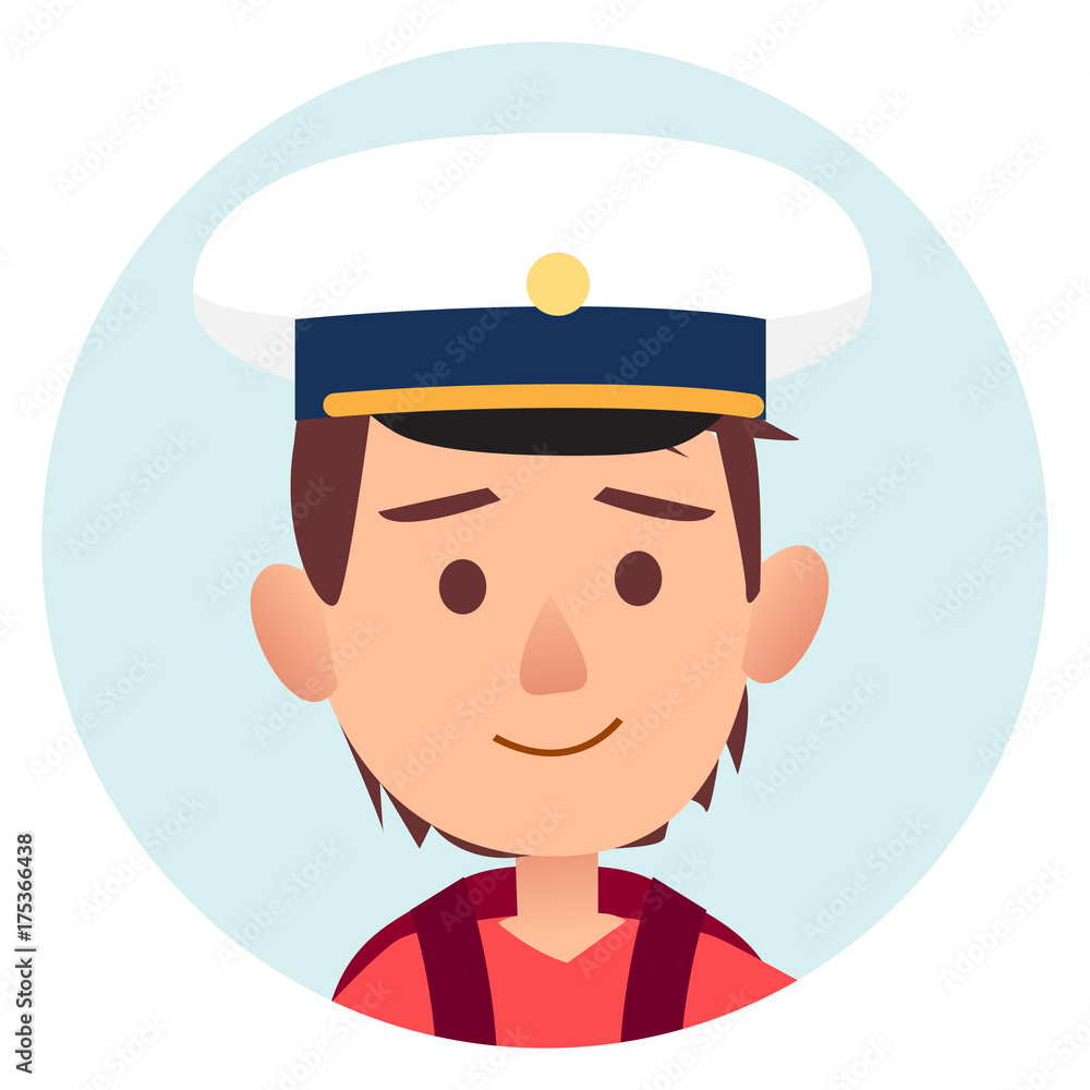 Future Mariner Portrait of Young Boy in Cap Future Mariner Portrait of Young Boy in Cap