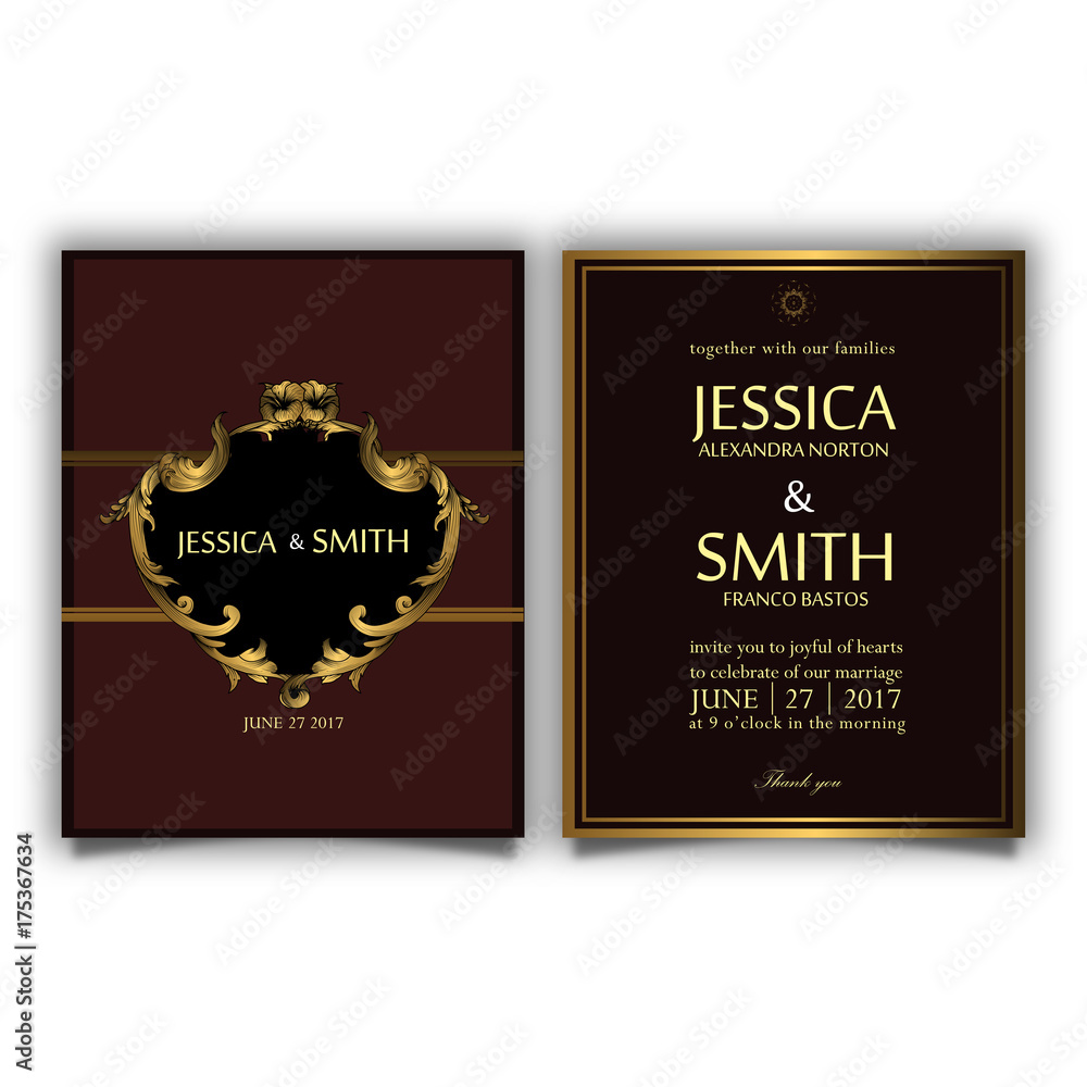 Naklejka premium luxury Invitation