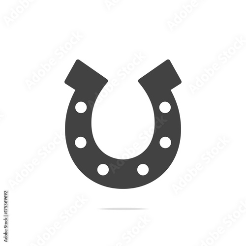 Horseshoe icon vector isolated
