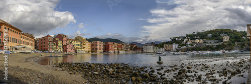 panoramic cityscape of "Silenzio" bay, Sestri Levante , Italy