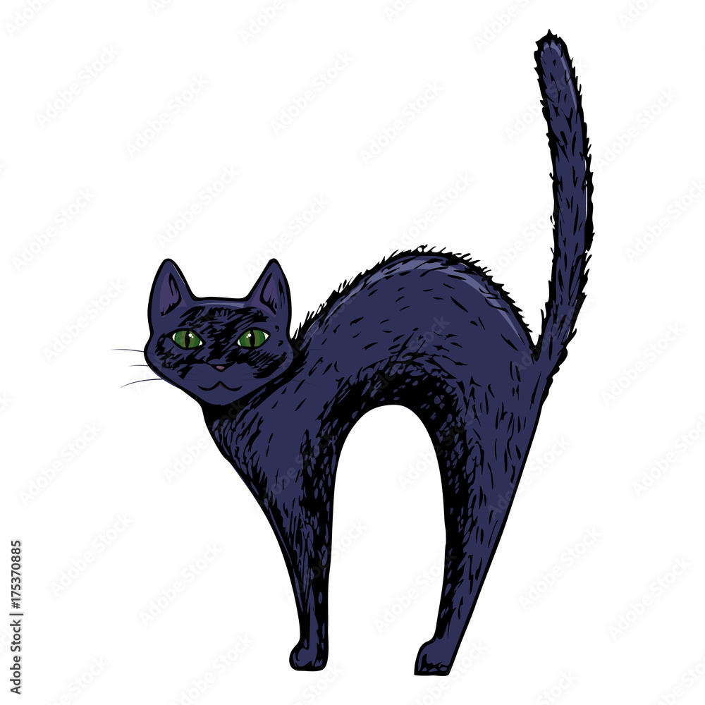 Black Cat Icon Stock Illustration - Download Image Now - Domestic Cat,  Spooky, Horror - iStock