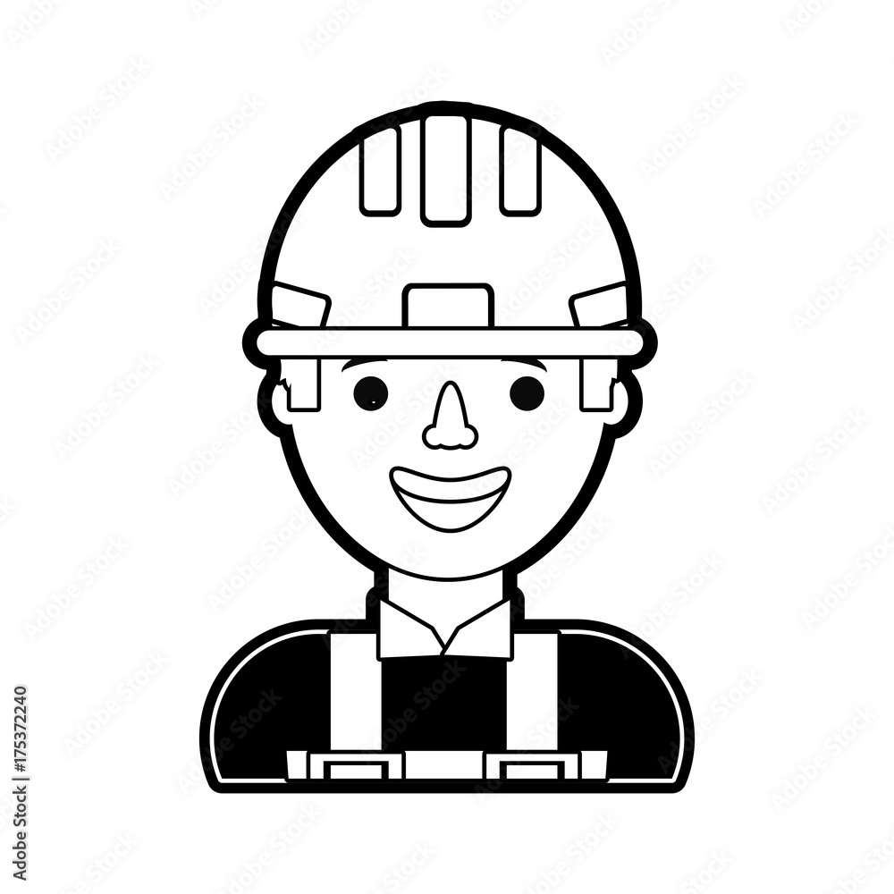 Obraz premium cartoon builder man icon