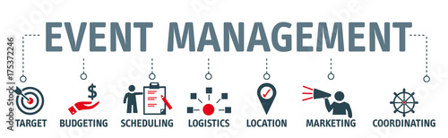 Banner event management with icons