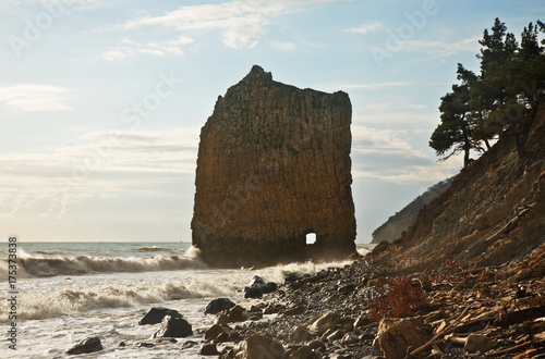 Sail rock in Praskoveevka near Gelendzhik. Krasnodar Krai. Russia photo