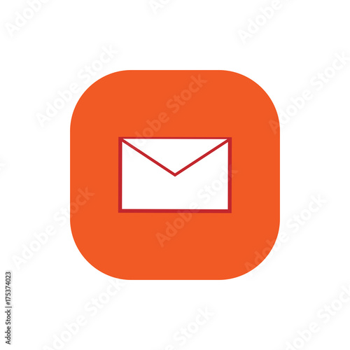 Message mail envelope square icon vector