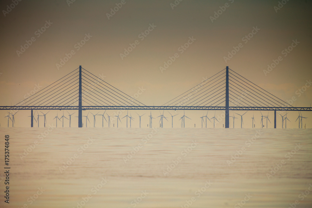 Fototapeta premium the oresund bridge between denmark and sweden