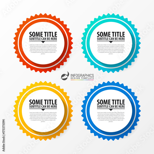 Infographic template. Diagram with 4 steps. Vector