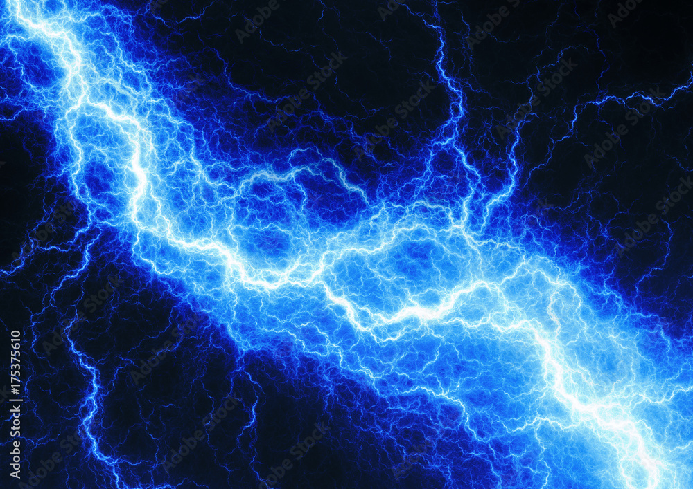 Blue lightning, plasma and power background Blue lightning, plasma and power background