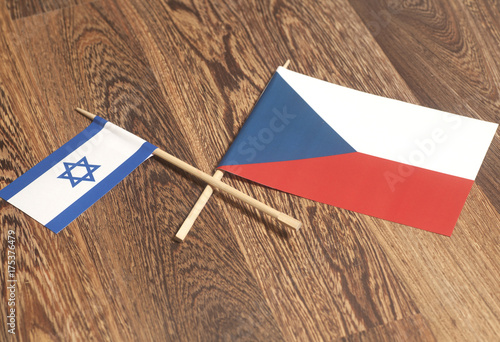 Israel end Czech Republic Flags photo