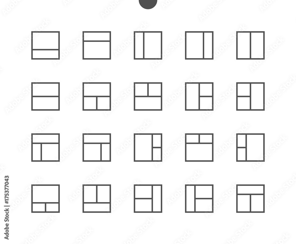 Layout UI Pixel Perfect Well-crafted Vector Thin Line Icons 48x48 Ready for 24x24 Grid for Web Graphics and Apps with Editable Stroke. Simple Minimal Pictogram Layout UI Pixel Perfect Well-crafted Vector Thin Line Icons 48x48 Ready for 24x24 Grid for Web Graphics and Apps with Editable Stroke. Simple Minimal Pictogram
