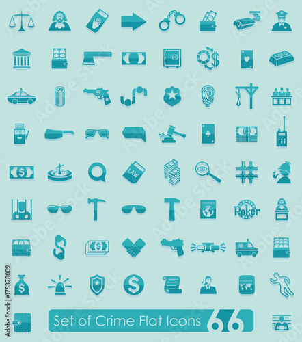 Set of crime icons