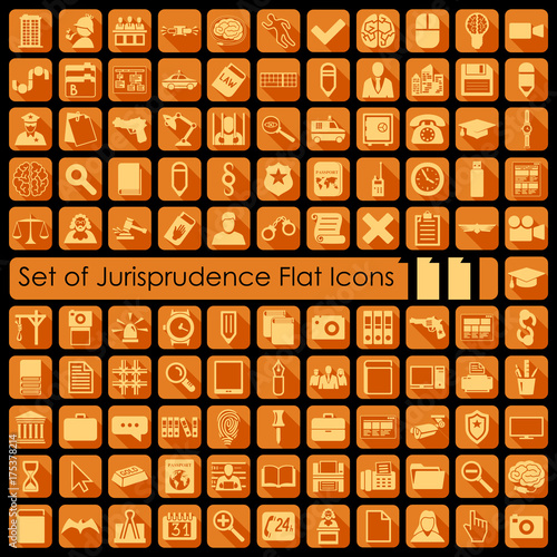 Set of jurisprudence icons