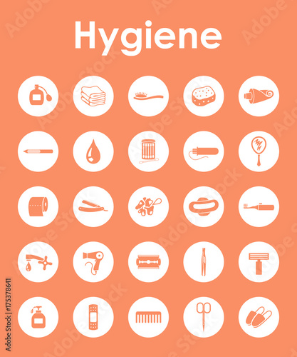 Set of hygiene simple icons