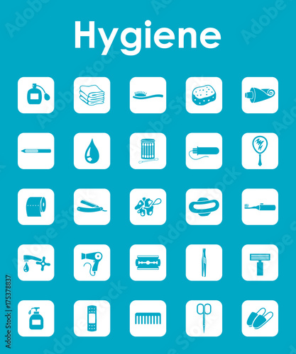 Set of hygiene simple icons