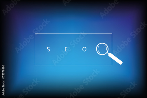 abstrakter blauer hintergrund seo und lupensuche
