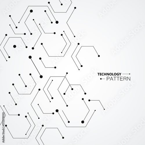 Molecular structure pattern background. Vector technology design