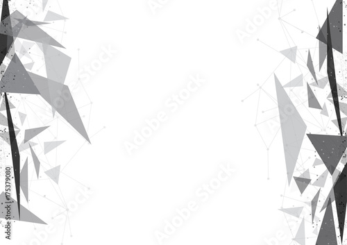 vector polygon background abstract technology communication data Science