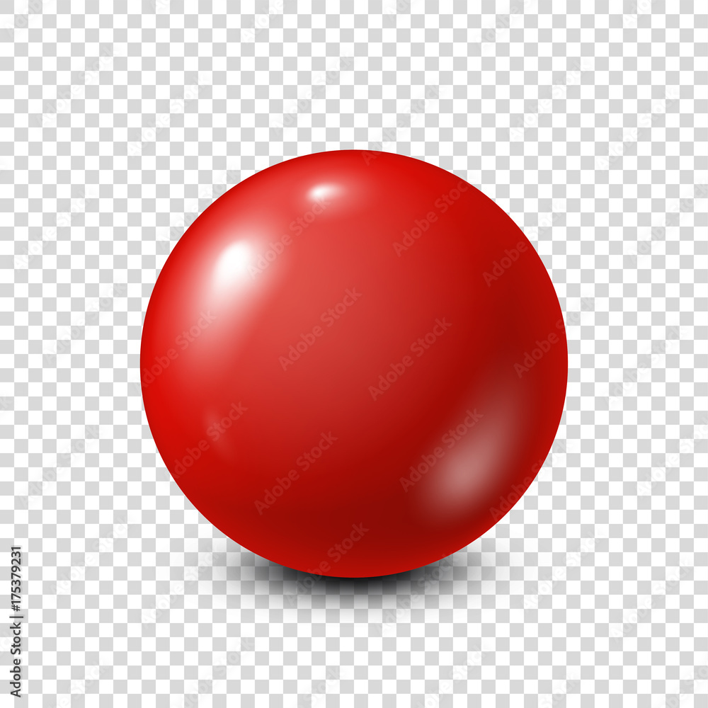 Red lottery, billiard,pool ball. Snooker. Transparent background. Vector illustration. Red lottery, billiard,pool ball. Snooker. Transparent background. Vector illustration.