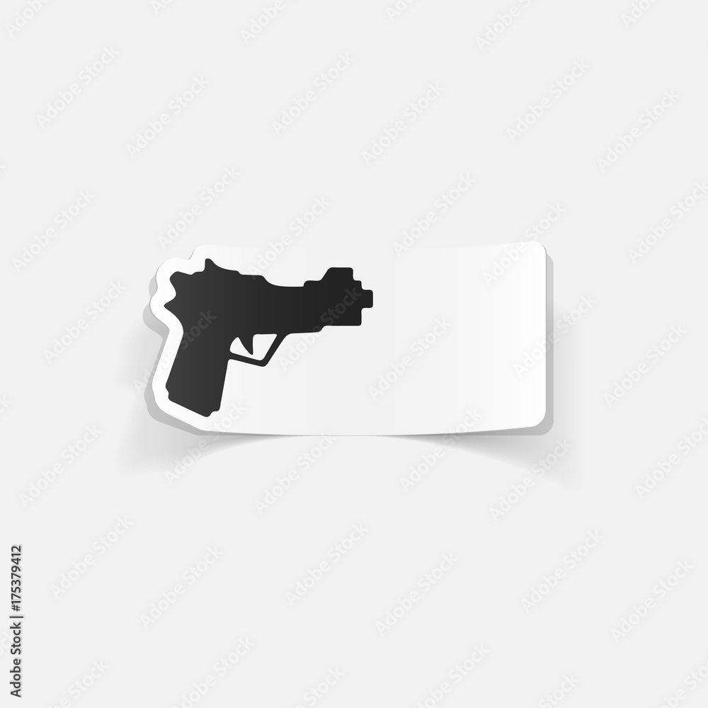 realistic design element: gun realistic design element: gun