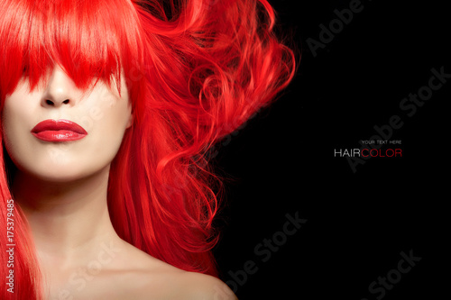 Hair color beauty concept photo