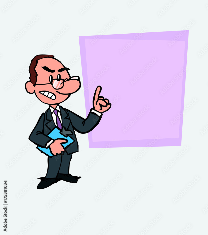 White businessman with glasses decided, somewhat angry. Is showing, as in a presentation, the data you want. White businessman with glasses decided, somewhat angry. Is showing, as in a presentation, the data you want.