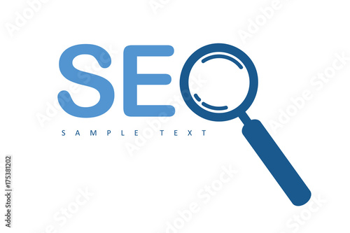 seo lupe icon blau