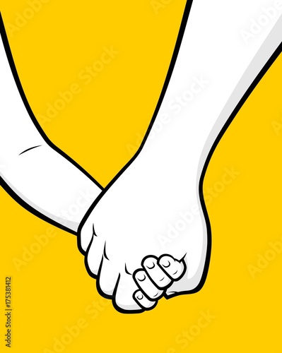 Father and son holding hands