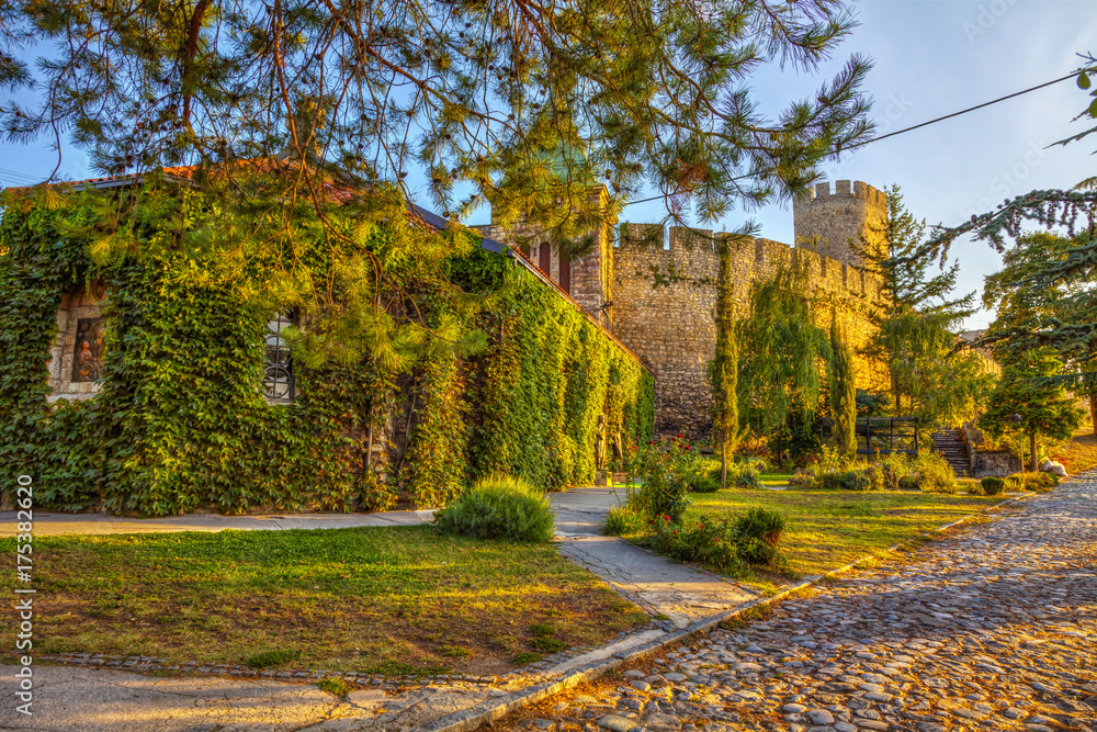 Old Church of Ruzica and Kalemegdan Fortress, HDR image.