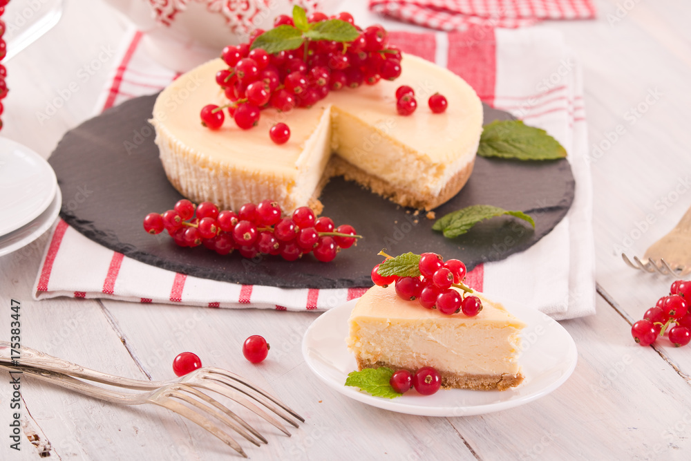 Redcurrant cheesecake. Redcurrant cheesecake.