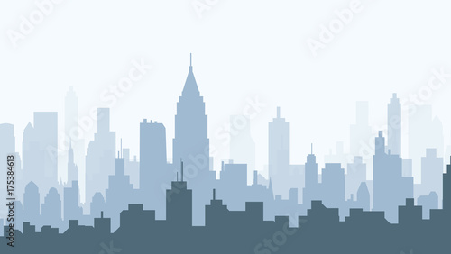 Morning Atlanta city skyline