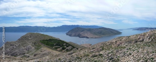 Baska, Krk island, view from Bag peak, Croatia