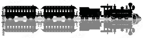 Vintage american steam train