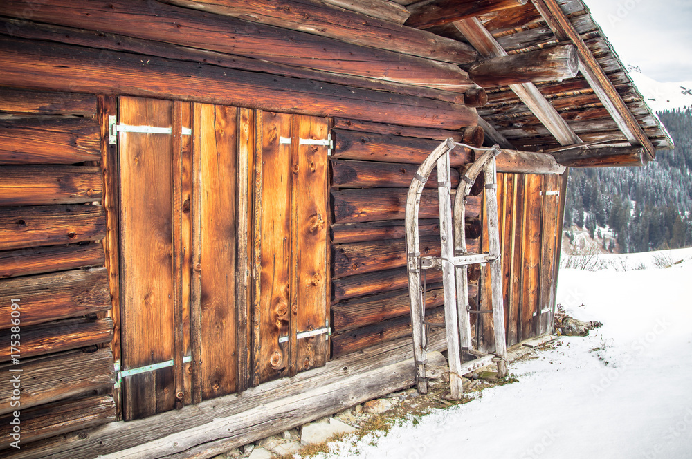 Fototapeta premium Old wooden Sleigh