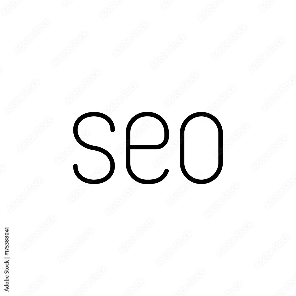 seo technology symbol line black seo technology symbol line black