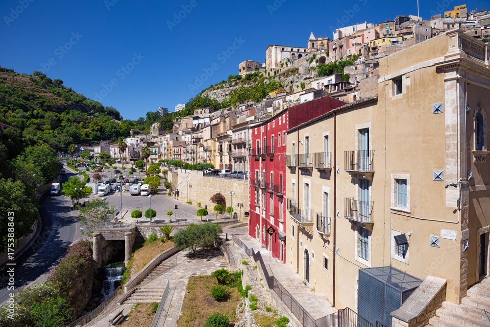 Ragusa (Sicily, Italy) - Landscape of the centre of Ragusa seen from Ibla