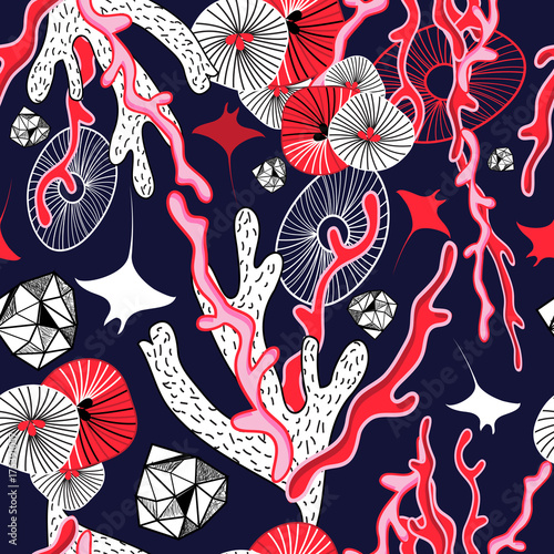 Abstract marine pattern design