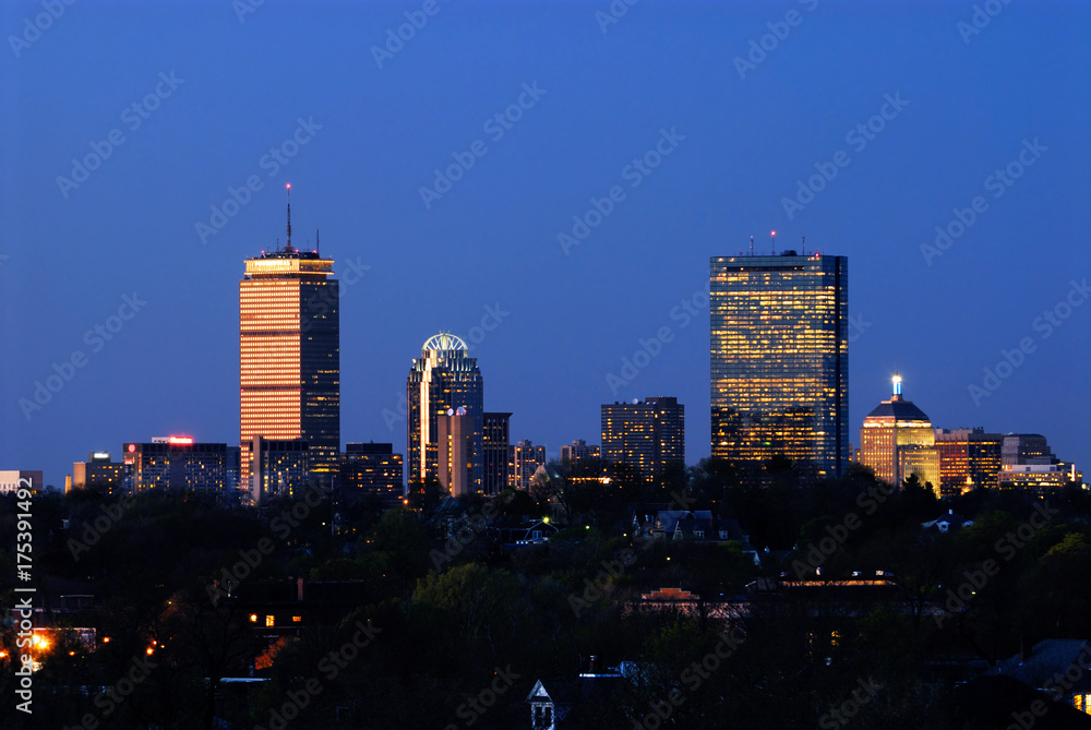 Fototapeta premium Boston Skyline at Dusk