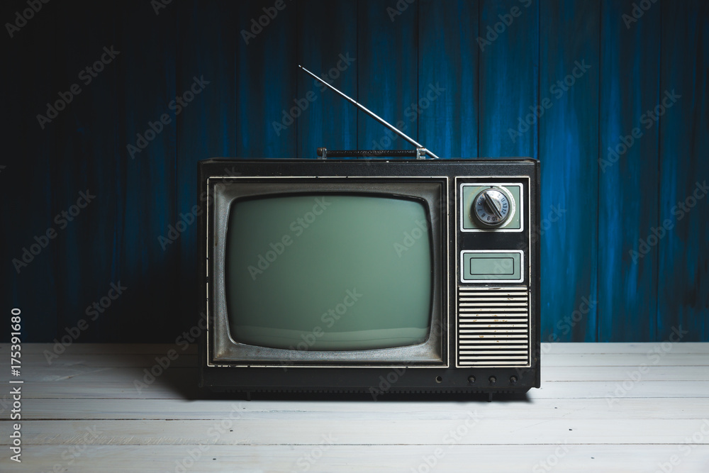 Retro television set/ high contrast image