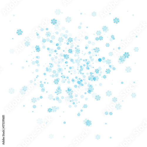 winter background with Blue snowflakes © anigoweb