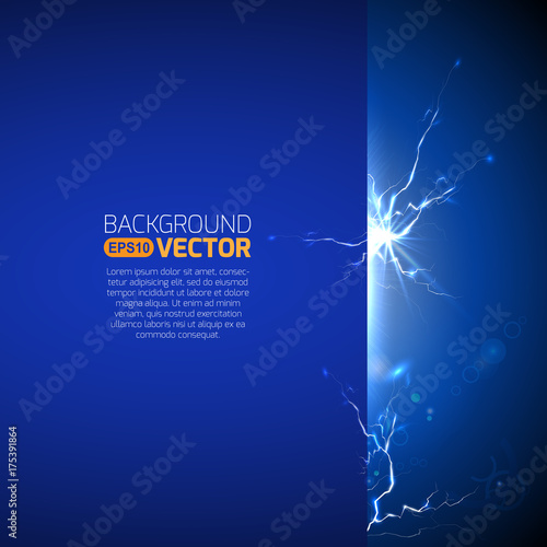 Blank template with electric discharge