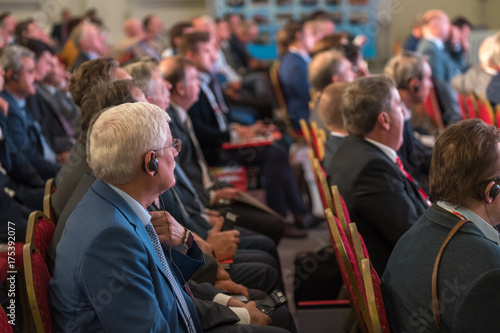 Audience at the conference, back view