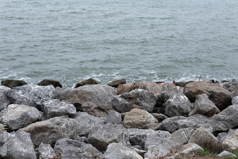 rocks seashore and sea rocks seashore and sea