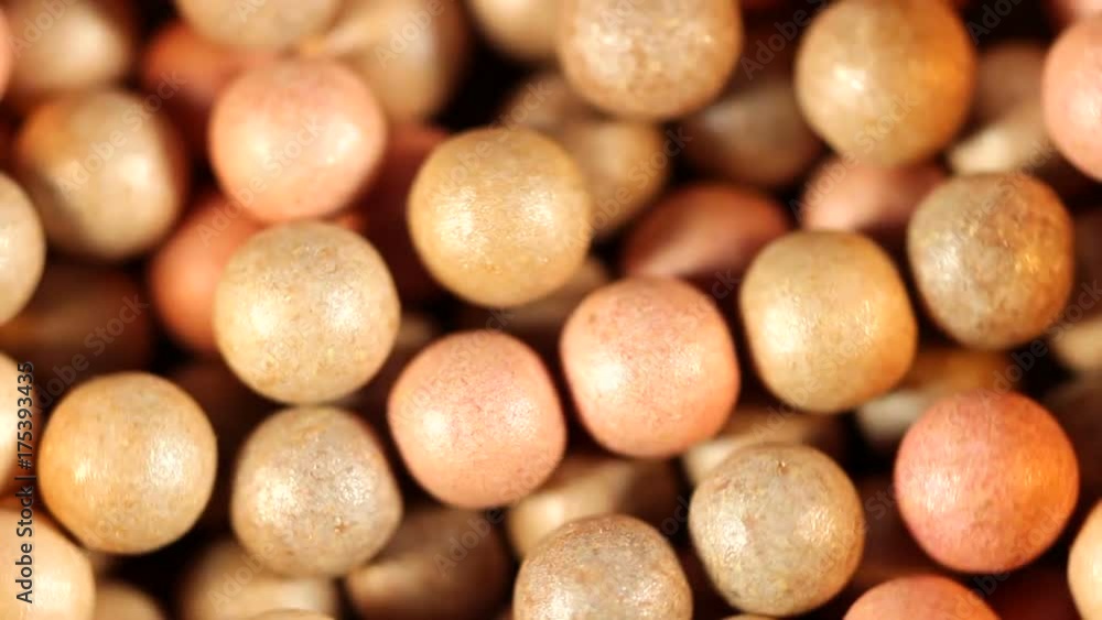 Colour cosmetic face powder balls. Close up macro. Colour cosmetic face powder balls. Close up macro.